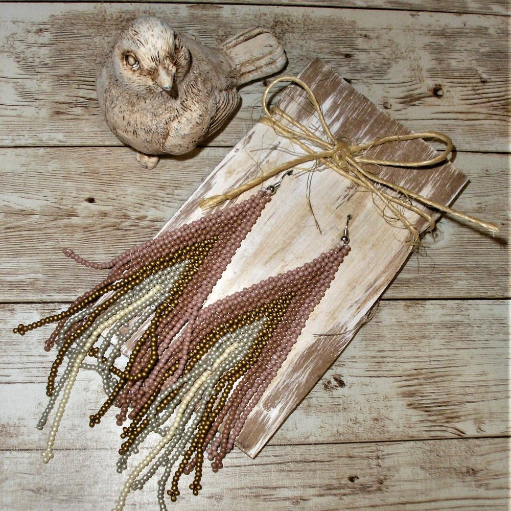 Beautiful Beaded Dangle Earrings